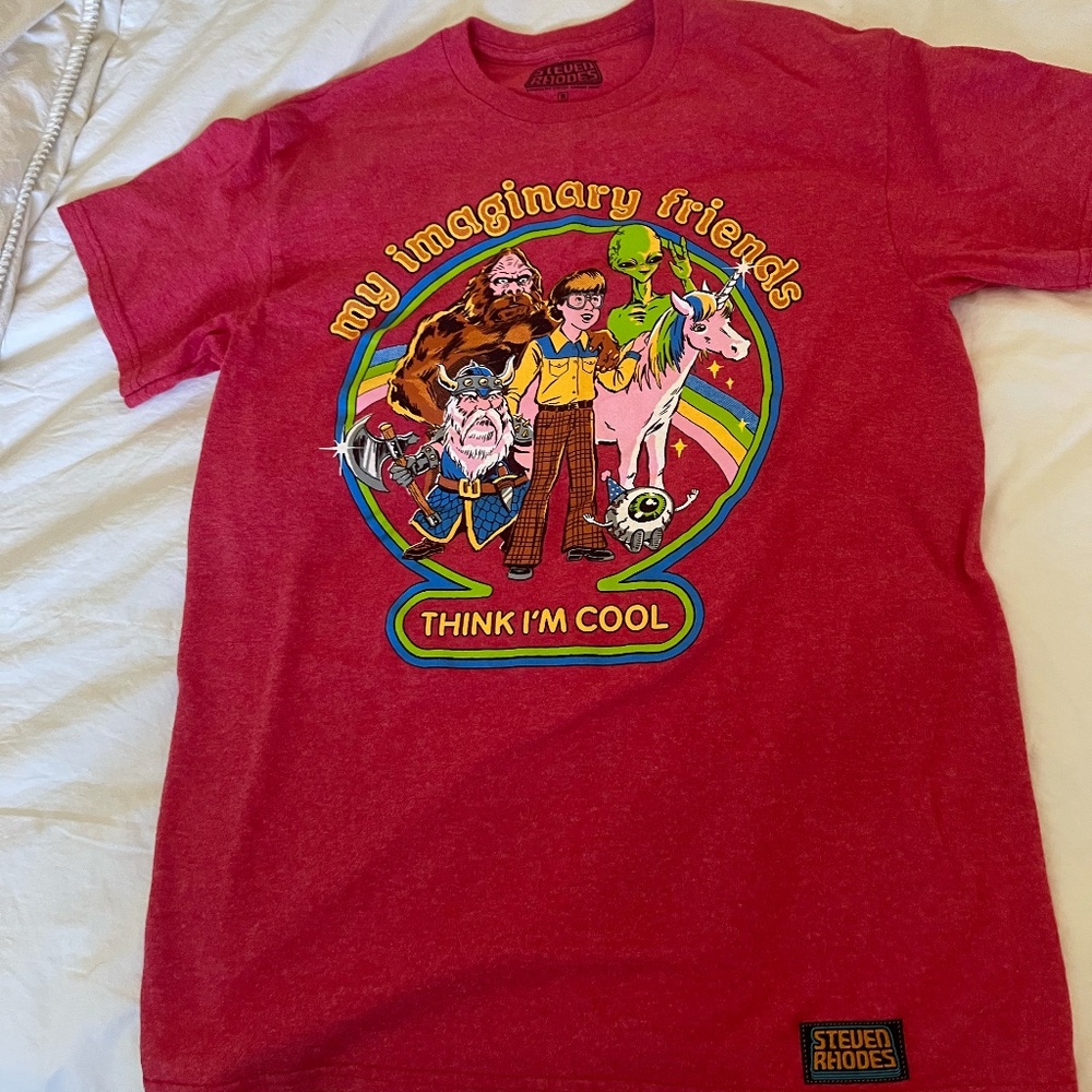 My Imaginary Friends Think I’m Cool Steven Rhodes T-Shirt Funny Nerdy D&D Shirt